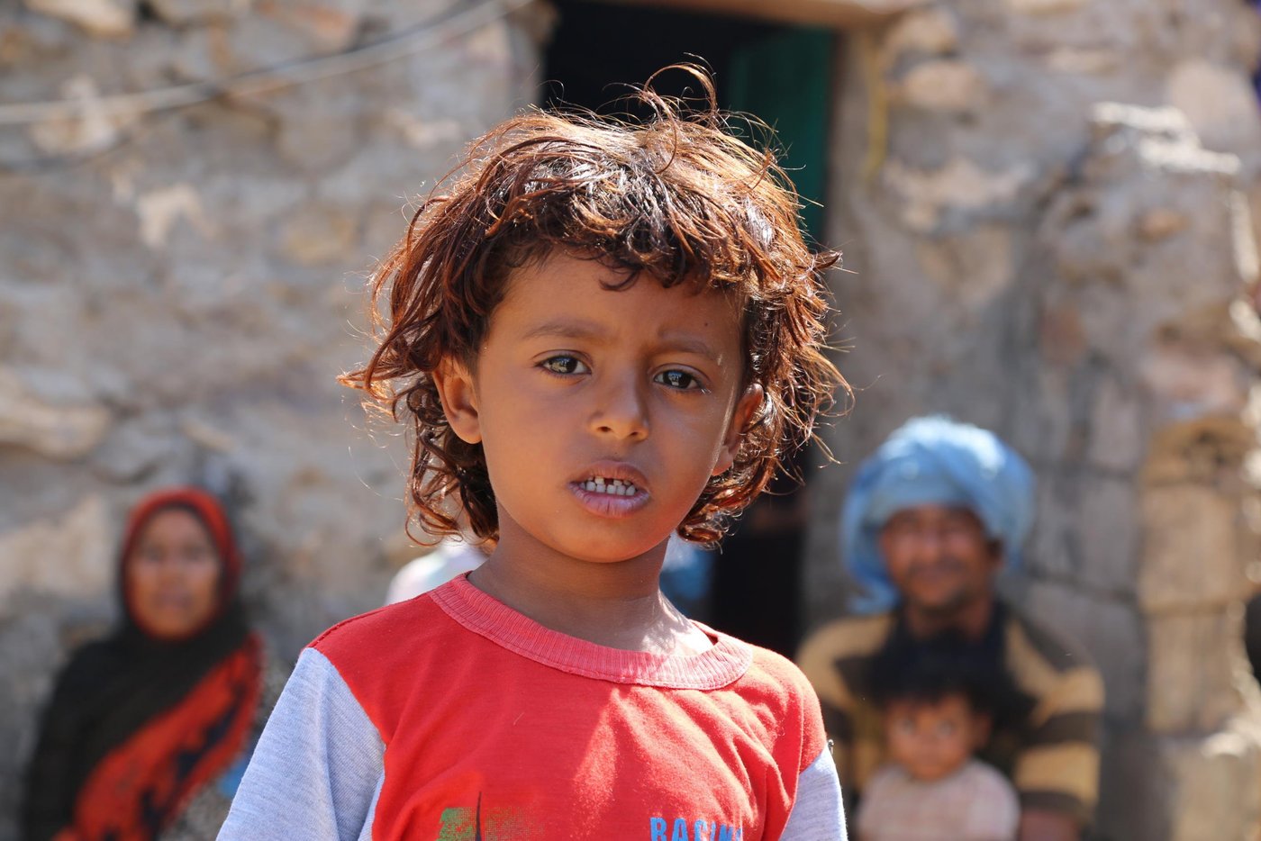 Misha’al Salah,4, hears about his village but he doesn’t remember anything as his family fled the area when he was one years old.
"People here say we have a house in our village. but I don’t remember it. I hope to live inside the house one day," he says.
Photo: Nasser Abdulkareem