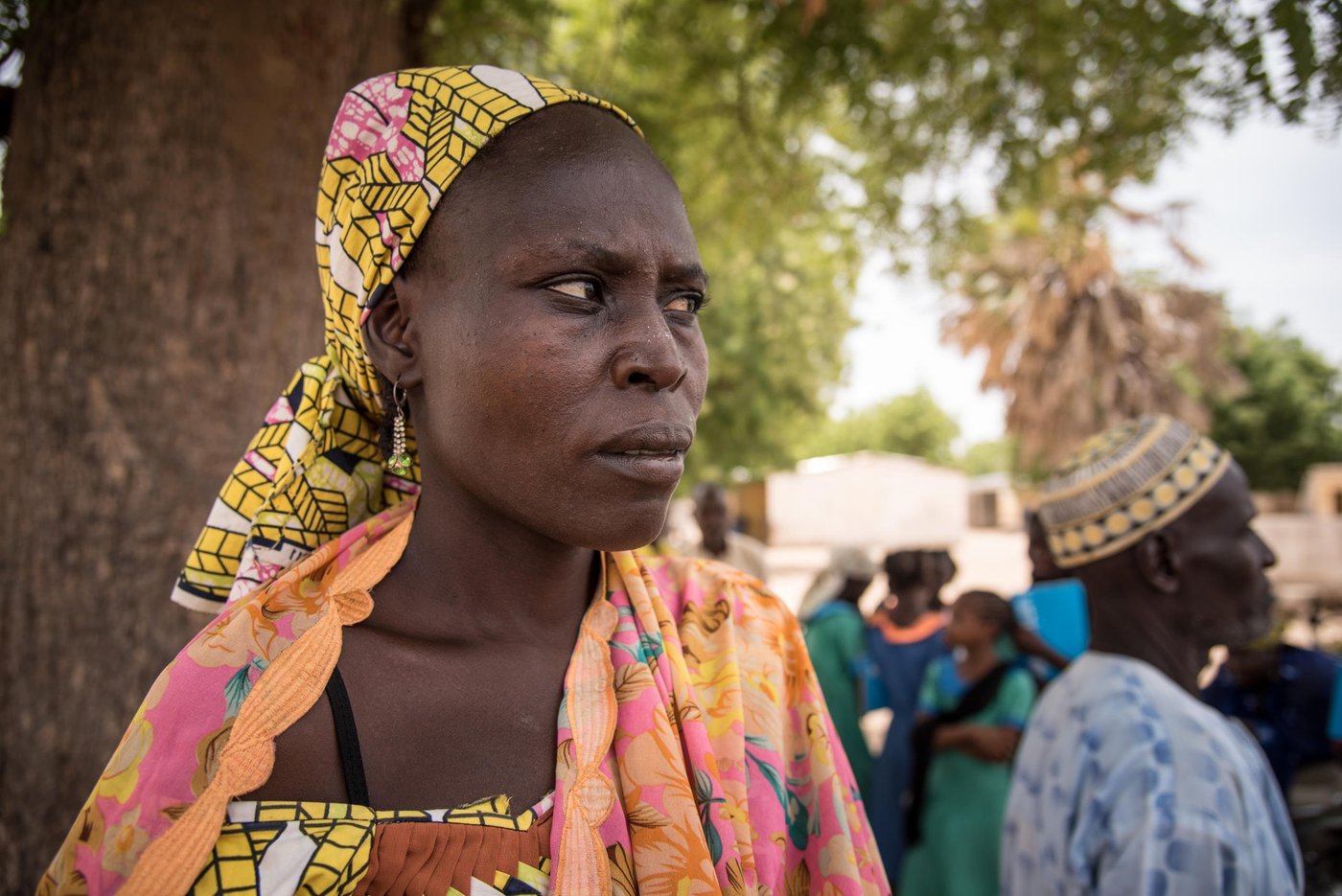 Kalfate Goumsou was displaced from Amchide in Far North region of Cameroon five years ago, and have found safety in Kourgui, where her children are now attending Kourgui primary school.
"We spent three days in the bush fleeing, without knowing where our children were. One of my children was lost for one year, before we were reunited.
We cannot return, cause every day there are new attacks.
My children spent two and a half years out of school, but they are now attending Kourgui primary school.
There is no discrimination between displaced children and children from the host community," she said.
NRC has rehabilitated class rooms, provided desks to the students and trainings for teachers at Kourgui primary school in Far North region in Cameroon with support from SIDA. The support has enabled the school to receive a large number of children who have been displaced by Boko Haram's violence and sought protection in Kourgui. The school has more than 2000 registered students, including students from the host community and more than one thousand displaced children. Photo: NRC/Tiril Skarstein